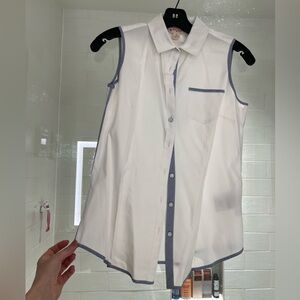 Brooks Brothers White Shirt with Blue Accents